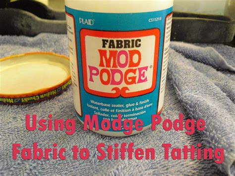 modge podge fabric to metal mesh|modge podge to stiffen fabric.